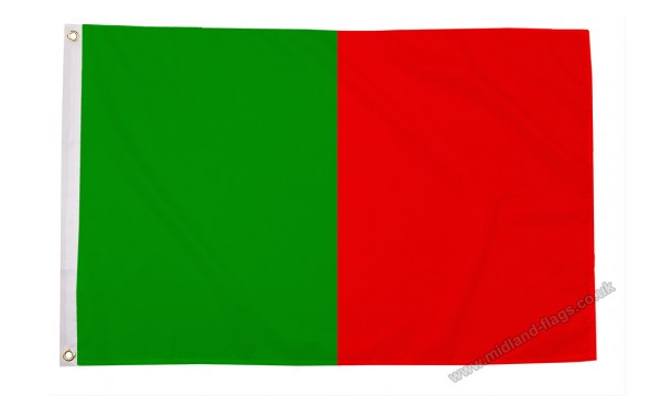 Green and Red Irish County Flag